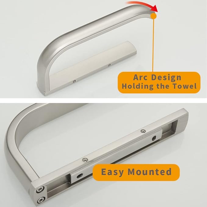 BESy Brass Toilet Tissue Paper Holder Brushed Nickel Bathroom Accessories Wall Mounted, Rust Protection