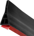 uxcell 67" Collapsible Shower Barrier Stopper 3.5" High Self-Adhesive Shower Water Splash Guard Blocker for Bathroom Kitchen Wet and Dry Separation, Black (Hollow, Triangle)