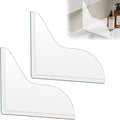 2 Pack Shower Corner Water Guard,Clear Self-Adhesive Splash Guard for Bathtub,Silicone Bathroom Shower Splash Guards to Keep Water in Bath,Easy to Install