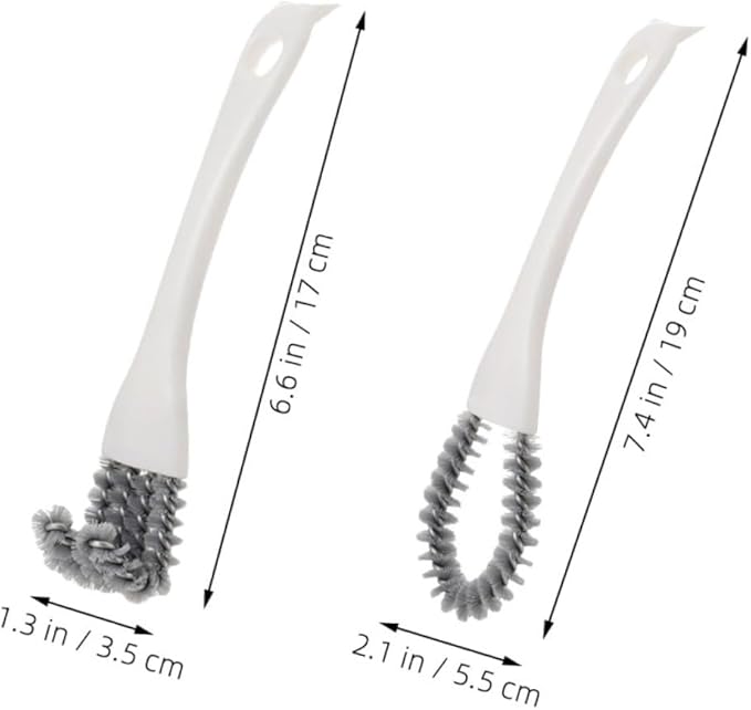 Heavy Duty Crevice Cleaning Brush 2pcs Set with U-Shaped and Angled Scrubbers for Kitchen Grout and Stove Mesh Cleaning, Multifunctional Handheld Scrub Brush for Tight Spaces