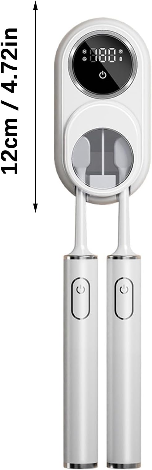 Rechargeable Toothbrush Sanitizers for 2 Bathroom Wall Mount Organizers with LED Display Rechargeable Bathroom Organizer