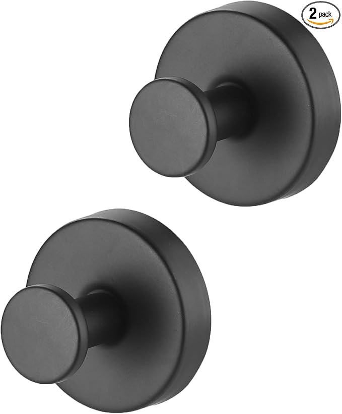 Suction Cup Hooks for Wreaths on Glass, 2025 New No Drill Suction Cup Hooks for Shower Wall Hanging Towels, Suction Cup Wreath Hanger Holder for Glass Door Window Mirrors Bathroom (Black)