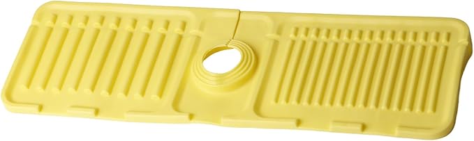 Silicone sink drainage pad with faucet hole, foldable splash guard, kitchen sink storage pad