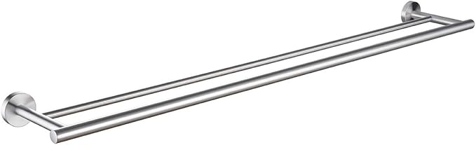 Miyili Bathroom Double Towel Bar 36-Inch Stainless Steel Bath Towel Rack Holder Wall Mount Brushed Finish, A01N90B