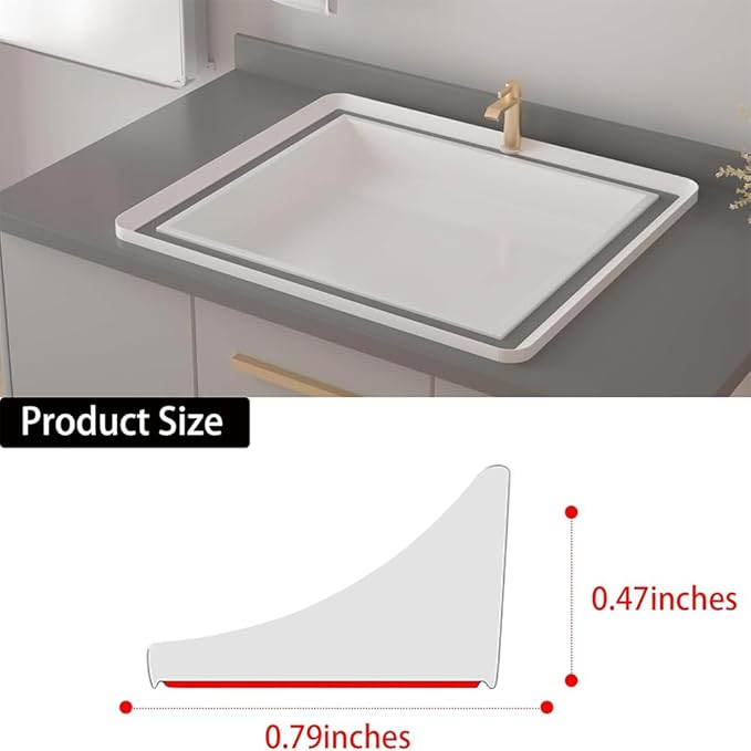 Shower Threshold Water Dam,Self Adhesive Silicone Waterproof Barrier Bathroom and Kitchen Shower Water Stopper Guard for Dry And Wet Separation Caulk Seal Strip Edge Trim(78Inch, Transparent)