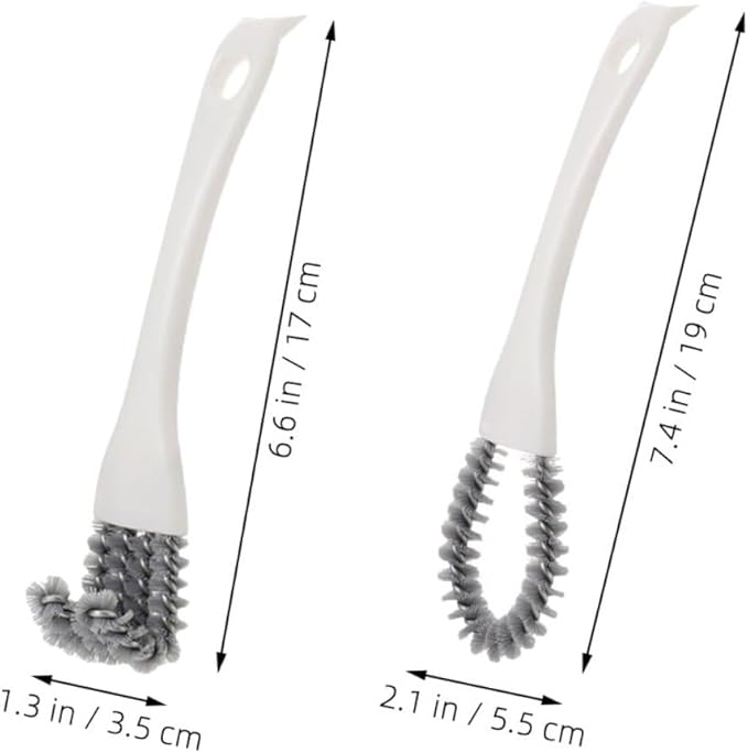 NOLITOY 2pcs Kitchen Cleaning Brush Set U-Shaped Angled Grout Cleaner Grip Brushes for Hard-to-Reach Corners and Stove Grime Removal Handheld Soft Cleaning Tools for Home