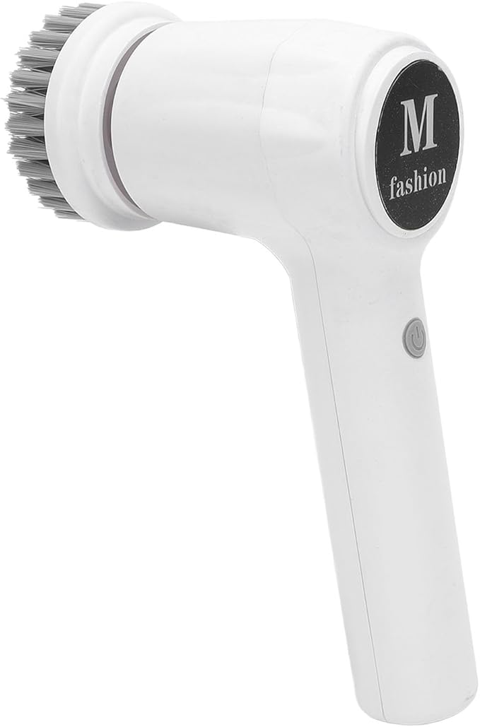 Electric Spin Scrubber - 2 Speed Modes, 4 Replaceable Brush Heads, IPX7 Cordless Brush for Kitchen & Bathroom