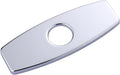 Faucet Cover Plate Chrome Bathroom: 6 Inch Stainless Steel Faucet Deck Plate - 4" Centerset Faucet Plates to Cover Holes - Anti-Scratch 4" Sink Base for 1 or 3 Hole Bathroom Vanity Basin