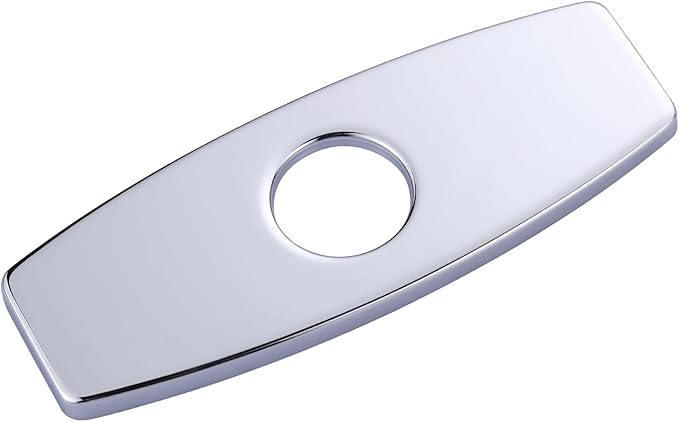 Faucet Cover Plate Chrome Bathroom: 6 Inch Stainless Steel Faucet Deck Plate - 4" Centerset Faucet Plates to Cover Holes - Anti-Scratch 4" Sink Base for 1 or 3 Hole Bathroom Vanity Basin
