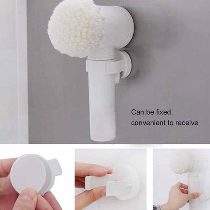 Electric Spin Scrubber, Reable Electric Cordless Cleaning Brush with 4 Brush Heads,Multifunctional Power Electric Shower Scrubber for Kitchen,Leather Sofa