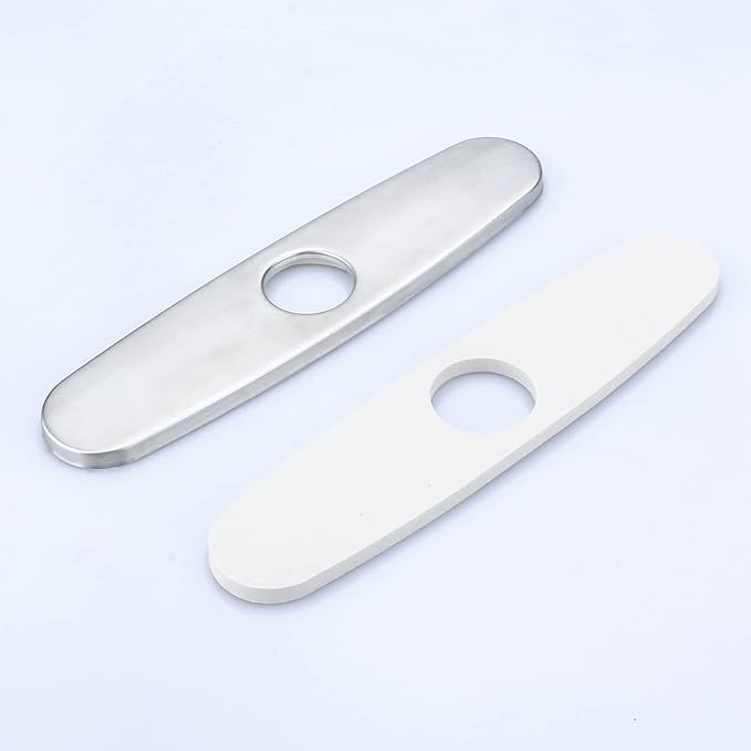 Hole Cover Deck Plate Escutcheon 10 Inch for Bathroom or Kitchen Sink Faucet Single Hole Stainless Steel Brushed Nickel Faucet Deck Plate…