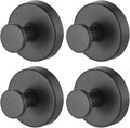 YEYSXSY Luxe Hold No Drill Hooks Stainless Steel Waterproof Suction Cup Hooks Towel Bath Robe Hooks for Bathrooms Black 4 PCS