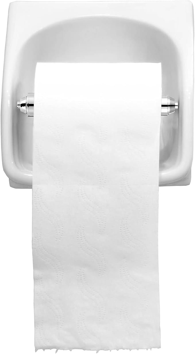 Shappy 4 Pcs Universal Toilet Paper Holder Replacement Rod Spring Loaded Plastic Retractable Paper Replacement Rod Toilet Tissue Roll Holder Insert for Bathroom Home Fixture Accessories (Silver)