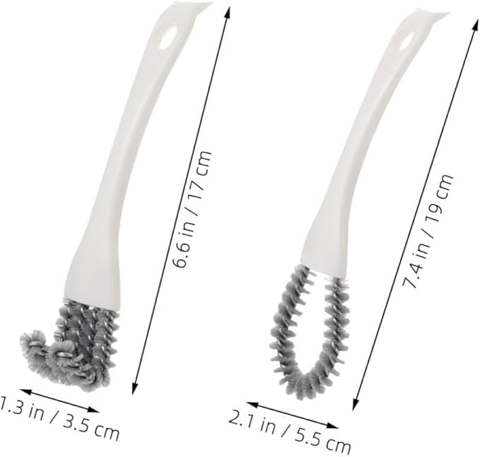 Multifunction Kitchen Cleaning Brush 2pcs Set with U-Shaped and Angled Crevice Brushes, Stiff Bristle Scrubbers for Stove, Grill, Window Tracks, and Hard-to-Reach Corners Cleaning