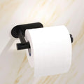 1 Pack Toilet Paper Holder Self Adhesive,Rustproof Adhesive Toilet Roll Holder No Drilling Tissue Holder for Kitchen Bathroom Tissue Holder Bathroom, Kitchen, Washroom Wall Mount (Black)