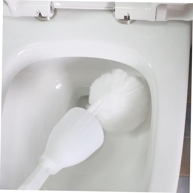 5pcs Soft Toilet Brush Nylon Scrub Brush Electric Mop Black Plunger Nylon Fiber and Holder
