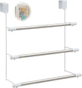 Over The Door Towel Rack, 3 Tier Stainless Steel Bathroom Towel Holder, Heavy Duty Space Saving Organizer No Drill Towel Rack for Bathroom, Bedroom, Kitchen, Dorm, RV