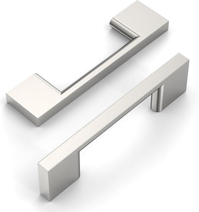 Amerdeco 10 Pack Brushed Satin Nickel Cabinet Pulls 3 Inch(76MM) Hole Centers Kitchen Cabinet Handles Cabinet Hardware Kitchen Handles for Cabinets Cupboard Handle Drawer Pulls ZH0060