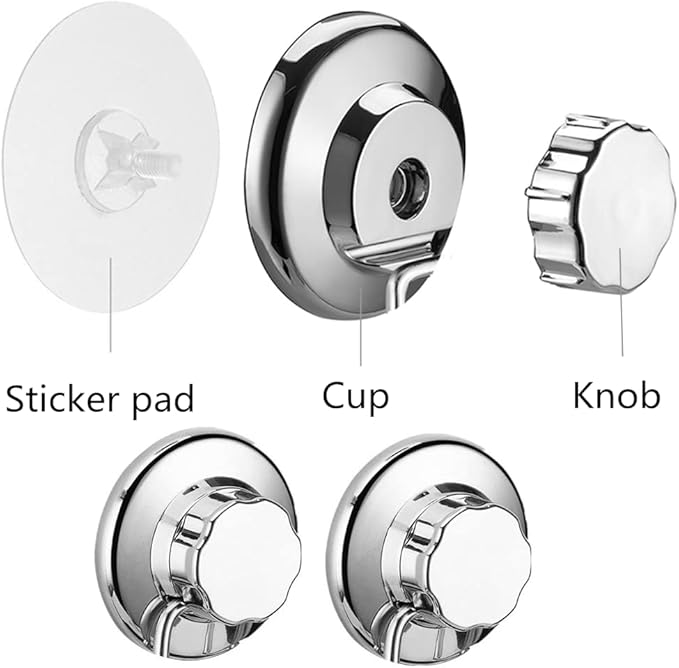 SANNO Powerful Suction Cups Replacement for Shower Caddy, Soap Holder, Robe & Towel Hooks - 8 Suction Cups