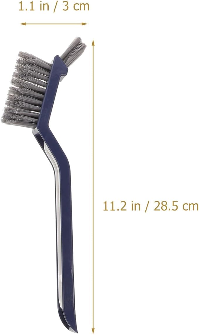 6pcs Bathroom Crevice Cleaning Brush and Floor Scrub Brush Set with Stiff Bristles for Tile Grout and Shower Cleaning Blue and White Household Tool for Bathroom and Kitchen