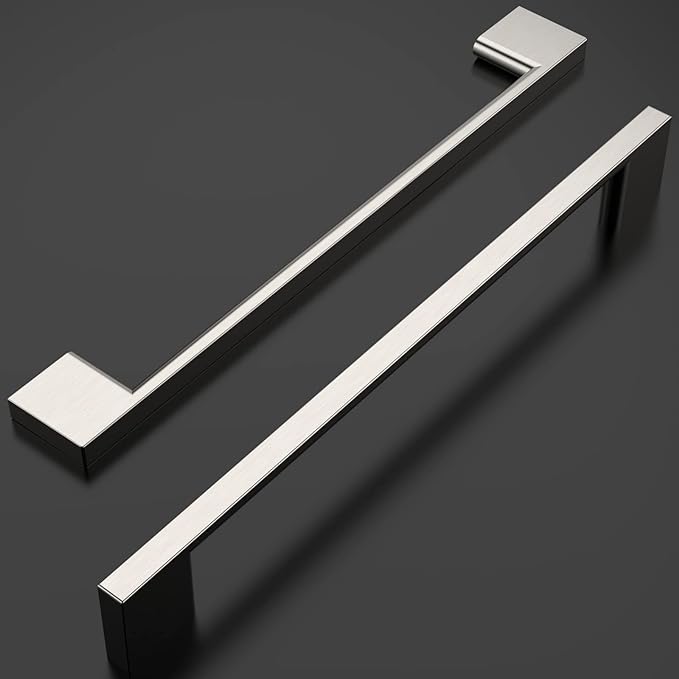Amerdeco 6 Pack Brushed Satin Nickel Cabinet Pulls 12.5 Inch(320MM) Hole Centers Kitchen Cabinet Handles Cabinet Hardware Kitchen Handles for Cabinets Cupboard Handles Drawer Pulls ZH0060