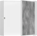 hansgrohe XtraStoris Rock Recessed Wall Niche with Tileable Door 12"x 12"x 4" in Matte White, 56085700
