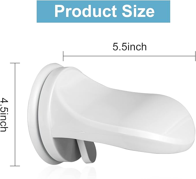 Andiker Shower Foot Rest, Bathroom Pedal with Suction Cup Shower Shaving Legs Aid, No Drilling for Home Hotel Bathroom Toilet Use (White)
