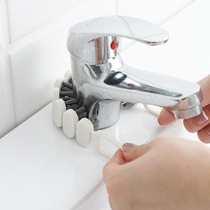 SUPVOX 2pcs Bendable Crevice Cleaning Brush Double-end Small Multi-use Kitchen Scrub Tool for Narrow Gaps and Corners