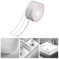 Clear Caulk Tape for Kitchen & Bathroom, Countertop Sink Tub Shower Caulk Strip Self Adhesive Caulking Sealant Waterproof, Toilet Bowl Stick on Gel, Bathroom Accessories