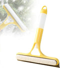 3 in 1 Window Cleaning Scraper, 2025 Upgraded Window Squeegee with Spray, Squeegee for Shower Glass, Glass Scraper All Purpose Window Cleaner Tool for Car, Home, Kitchen,Bathrooms Window (Yellow)
