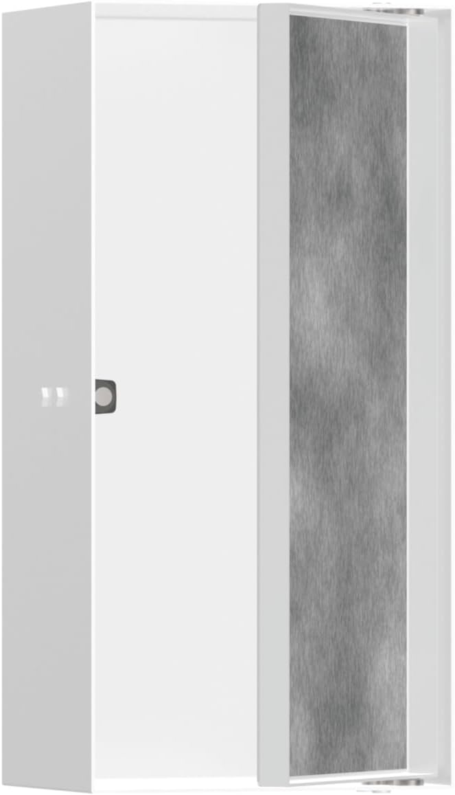hansgrohe XtraStoris Rock Recessed Wall Niche with Tileable Door 12"x 6"x 4" in Matte White, 56082700