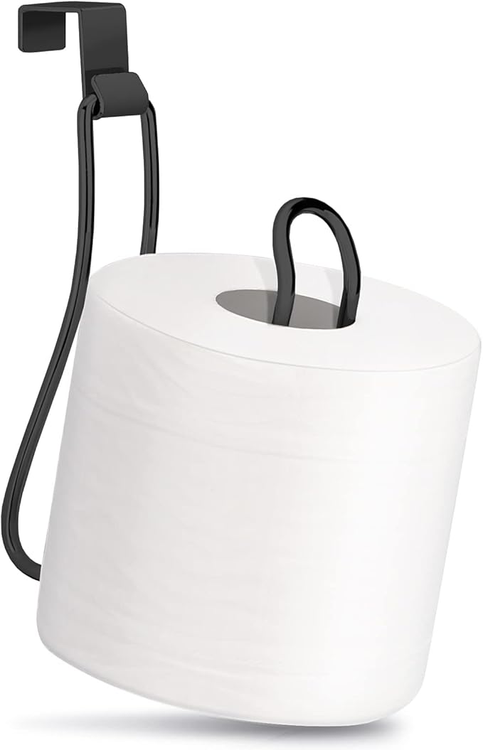 Over The Tank Toilet Paper Holder Black, Toilet Paper Holder, Toilet Paper Roll Holder, Bathroom Toilet Paper Storage-Black