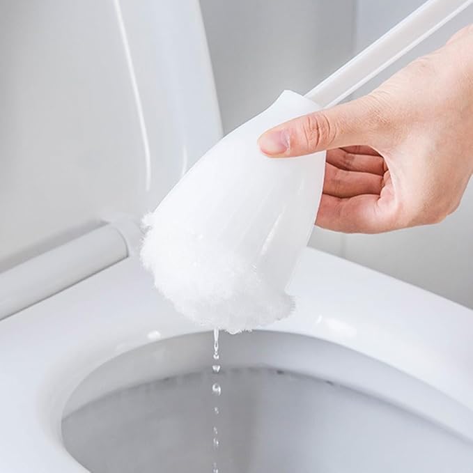 Garneck Soft Toilet Bowl Brush Set with Holder 5Pcs Bathroom Cleaning Brushes with Soft Bristles and Pp Handle for Deep Toilet Cleaning