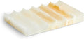 Luxurious Marble Soap Dish Jewelry Ring Tray - Rectangle Stone Soap Tray & Saver for Shower – Self Draining Soap Holder for Bathroom, Kitchen, White Onyx