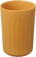 uxcell 1 Pcs Simple Toothbrush Cup, 2.8 x 2.8 x 3.9 Inch Bathroom Tumbler Reusable Plastic Cup Set for Storing Toothpaste Toothbrushes Combs Water Beverages, Yellow