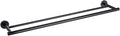 Miyili Double Bath Towel Bar 30-Inch Matte Black Stainless Steel Hand Towel Rack for Bathroom Wall Mount, A01B75B