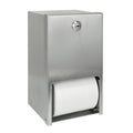 2 Roll Stainless Steel Commercial Toilet Paper Dispenser, Heavy Duty Wall Mount Tissue Holder with Lock for Restroom/Bathroom