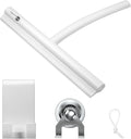All-Purpose Squeegee Scrubber with Silicone Blade - 9 Inch Multi-Use Glass Wiper for Shower, Bathroom, Garage | Tile, Marble & Glass Cleaning Tool (White)