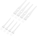 MECCANIXITY Shaver Cleaning Brush Tools with White Handle White Nylon Bristles 2 Sizes for Keyboard, Window Track, Vent Outlet, Home, Office, 8 Pack