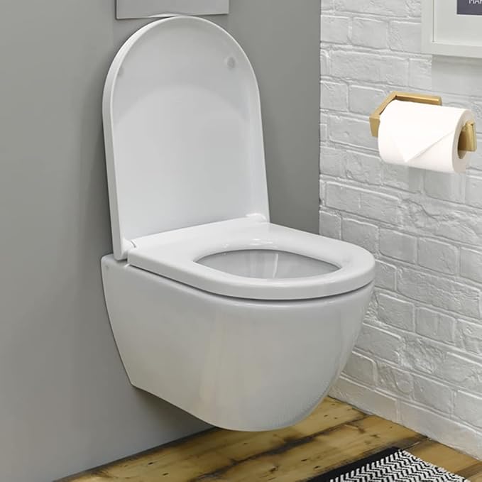 TocTen Toilet Paper Holder-Bathroom Tissue Holder Fit Big Roll Paper, Toilet Paper Roll Holder Wall Mounted Made of Thicken Stainless Steel, Suitable for Bathroom, Kitchen.(5.9 Inch, Brushed Gold)