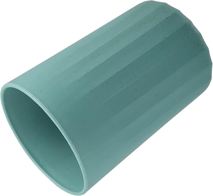 VOCOSTE 1Pc Bathroom Tumbler with Smooth Lines, Wheat Straw Cup, for Bathroom for Toothpaste Deep Green 4.09''x2.80''