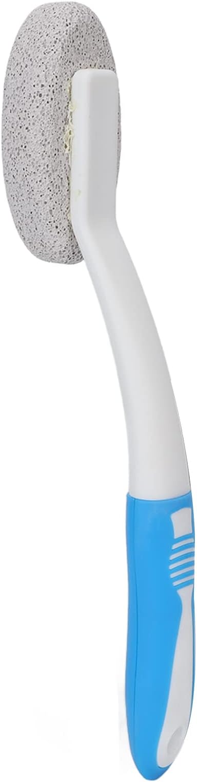 Pumice Stone Toilet Bowl Clean Brush, Hard Water Ring Remover Wand with Extra Long Handle for Household Sink Pool Bathroom Kitchen
