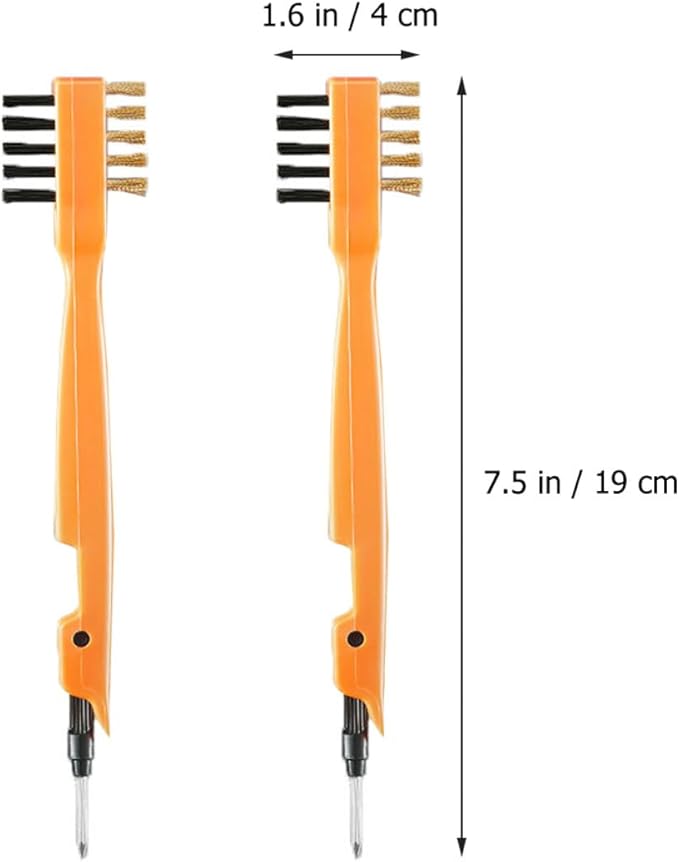 2pcs Multipurpose Seam Cleaning Brush with Stiff Bristles for Tile Window Groove and Floor Cleaning for Bathroom Kitchen and Window Tracks