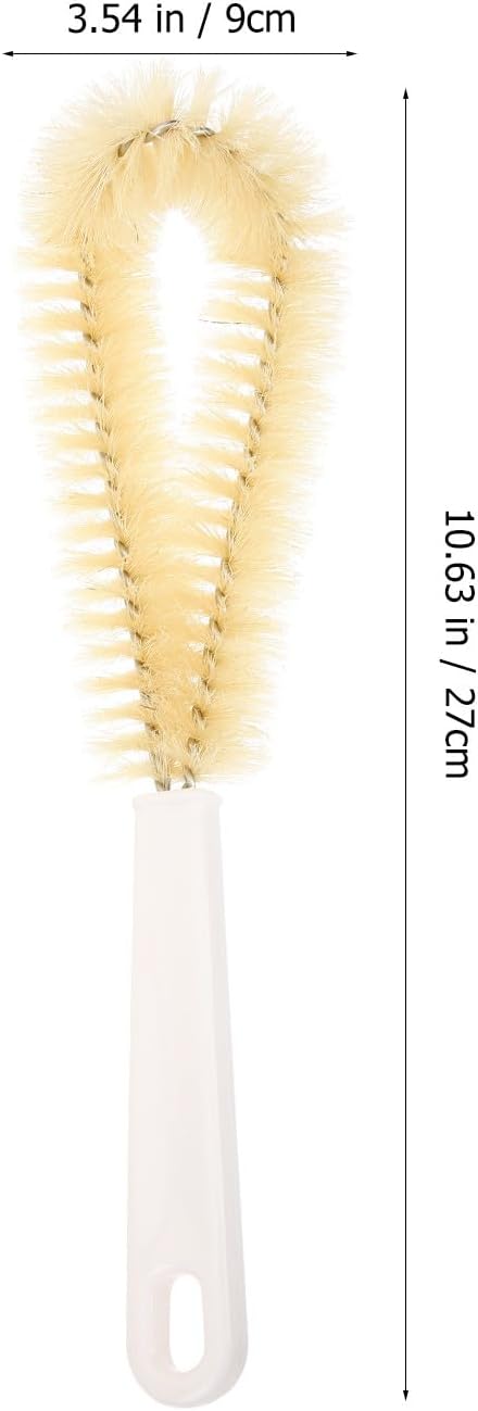 Bottle Cleaning Brush with Long Handle L-Shaped 90° Bend Cup Cleaner for Bottles and Mugs Sturdy Nylon Bristles Kitchen Brush and Water Cups