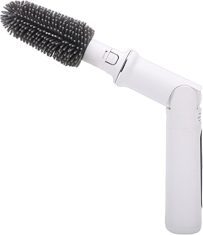 Aramox Electric Spins Scrubber, Scrubber Brush 3 Speed with 8 Replacement Heads Wet Dry Cleaning Brush for Kitchen Bathroom