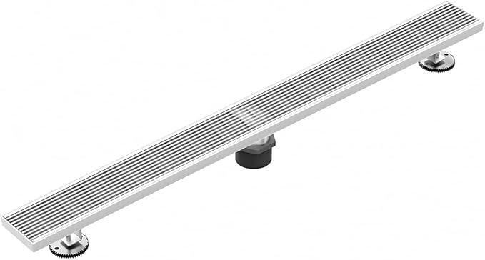 304 Stainless Steel Linear Shower Drain, Bathroom Drain with Removable Grate & Hair Catcher, Waterproof Tile Floor Drain, CUPC Certified (Brushed Finish, 36 Inch)