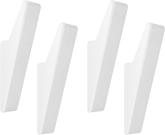 Heavy Duty Adhesive Hooks - No Drill Aluminum Alloy Wall Hooks for Bathroom, Kitchen, Tile & Glass, Waterproof Rustproof Bath Towel Hooks, Coats/Hats/Bags (4Pack)