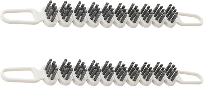 Housoutil Bendable Cleaning Brush Set 2pcs, Flexible Hard Bristle Crevice Scrubbers for Kitchen and Bathroom Grout, Dead Corner Surface Cleaning Tool for Home Use