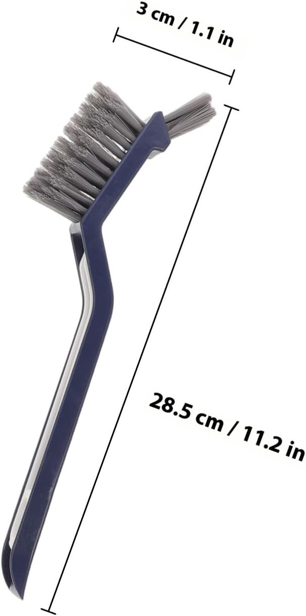 DOITOOL 6pcs Multifunctional Groove Cleaning Brushes with Stiff Bristles, Small Crevice Scrubbers for Household Floor and Bathroom Cleaning, Blue and White Set for Kitchen, Toilet,