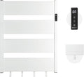 K&KALONZO Towel Warmer for Bathroom, Wall-Mounted Heated Towel Rack with Built-in Timer, Waterproof Alumnimum Electric Towel Heater, Support Plug-in and Hardwired, White, H4-W